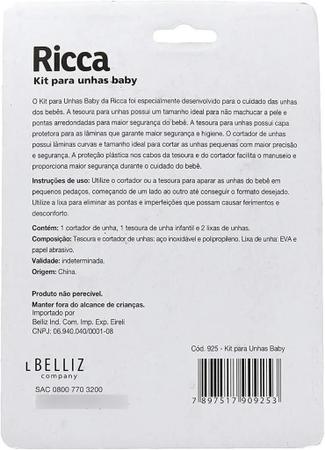 Imagem de Cortador De Unha Para Bebe + Tesoura + 2 Lixas Infantil Rosa