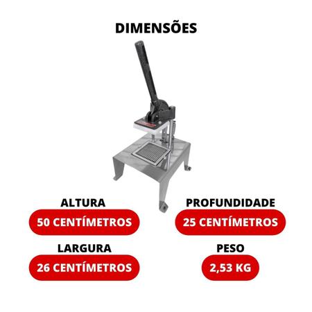 Imagem de Cortador e Picador de Legumes e Batata Frutas Industrial Mesa Grande Inox  - Vitalex