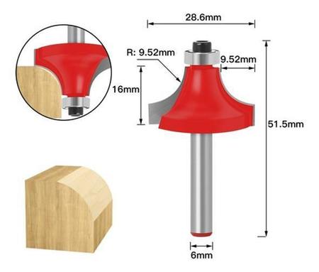 Imagem de Cortador Fresa Roteador Carboneto Vermelho 12 Peças