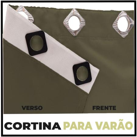 Imagem de cortina blackout berlim corta luz 8,00 x 2,80 p sala palha