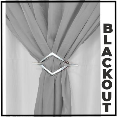 Imagem de cortina blackout Berlim de tecido 7,00 x 2,90 varão preto