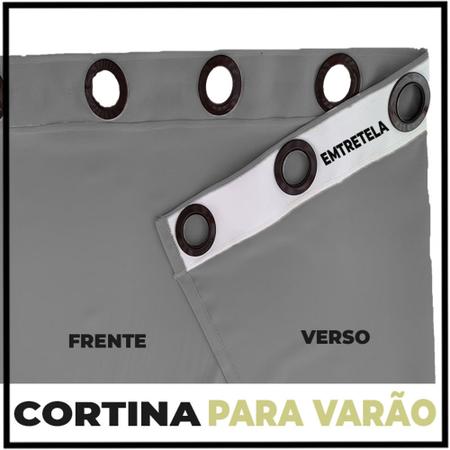 Imagem de cortina blackout Brenda quarto de janela 5,50 x 2,70 cinza