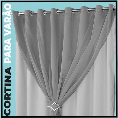 cortina blackout corta luz Berlim 6,00 x 2,60 c/voal preto - Bravin Cortinas Imagem de cortina blackout corta luz Berlim 6,00 x 2,60 c/voal preto