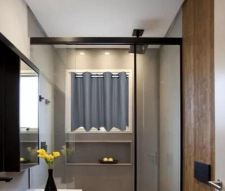 Imagem de Cortina Blackout Impermeável Para Janela de Banheiro/Vitrô de Banheiro-PVC 1,10m X 0,90 cm