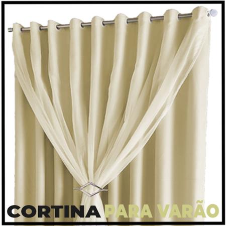 cortina blackout Lisboa de tecido 7,00 x 2,90 varão branco - Enxovais Bravin Imagem de cortina blackout Lisboa de tecido 7,00 x 2,90 varão branco