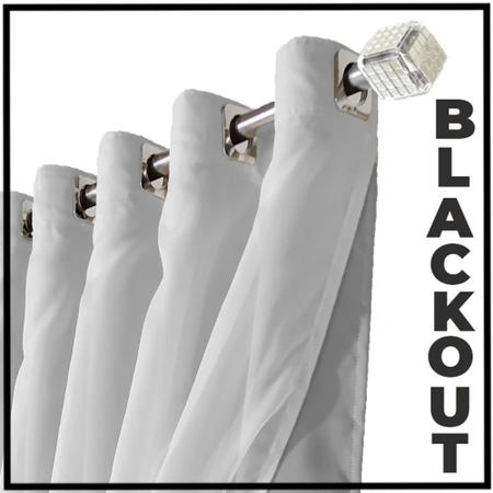 Imagem de cortina blackout Livia corta luz 6,00 x 2,90 varão marrom