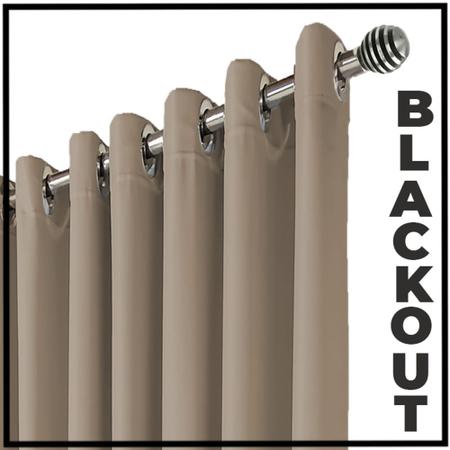 Imagem de cortina blackout Napoli corta luz 7,00 x 2,70 varão marrom