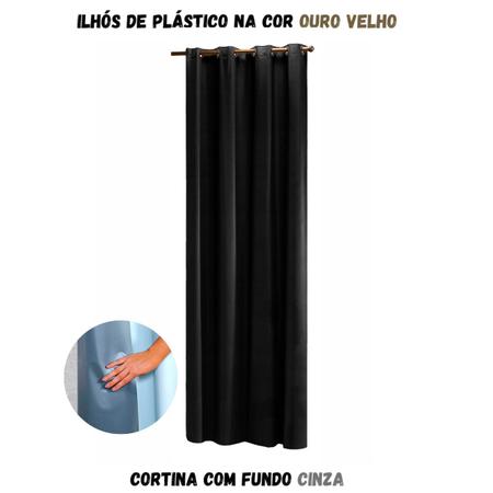 Imagem de Cortina Blackout para Sala ou Quarto PVC (plástico) UMA FOLHA Rústica 1,40 x 2,50M com 100% Blecaute