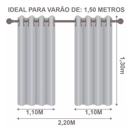 Imagem de Cortina Blackout PVC Corta 100 % a Luz 2,20 m x 1,30 m Plástica Blecaute Sala Quarto Escritório