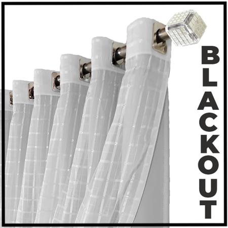 Imagem de cortina blackout Roma de tecido 7,00 x 2,90 varão marrom