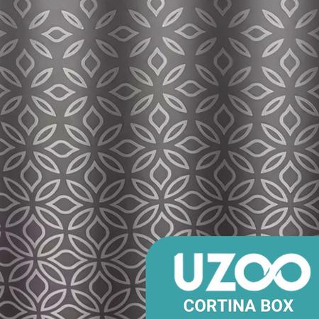 Imagem de Cortina Box Para Banheiro Poliéster 198X180cm Impermeável Uzoo Estampa Decoração