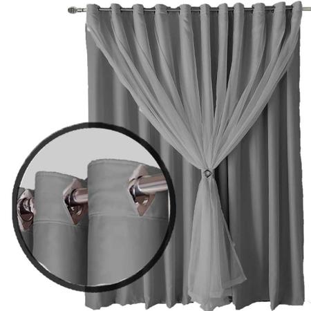 Cortina cortina blackout 8x2,50 Corta luz Ana Branco - Enxovais Bravin Imagem de Cortina cortina blackout 8x2,50 Corta luz Ana Branco