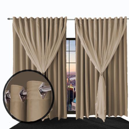Cortina Cortinas sala 8x2,40 Tecido blackout Ana branco - Enxovais Bravin Imagem de Cortina Cortinas sala 8x2,40 Tecido blackout Ana branco
