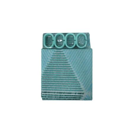 Imagem de Cortina de banheiro Azul Geométrico Box Lavável 1,83 x 1,80
