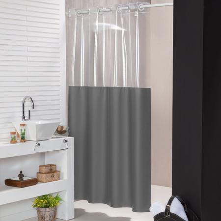 Imagem de cortina de plástico cortina para box cortina pra banheiro cortina pvc 1,40x1,90m
