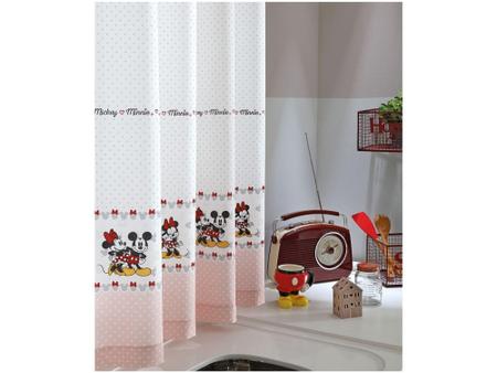Imagem de Cortina Döhler Rosa Claro Disney Athenas - Mickey e Minnie 200x150cm