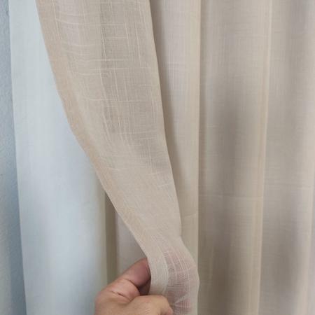 Cortina Elegante Linho Voal Com Forro Blackout 100% Luxo 4,00x2,30 - Salvatex Confecções Imagem de Cortina Elegante Linho Voal Com Forro Blackout 100% Luxo 4,00x2,30