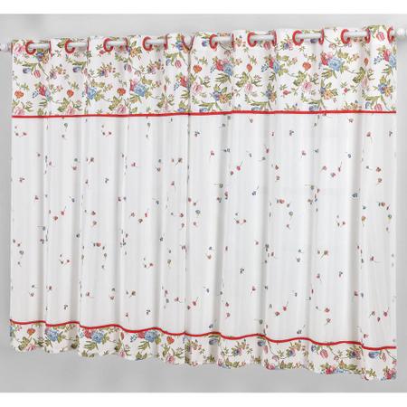 Cortina Fiorella para Quarto Branco Varão Simples 2 Metros - Bordados Ricardo Imagem de Cortina Fiorella para Quarto Branco Varão Simples 2 Metros - Bordados Ricardo