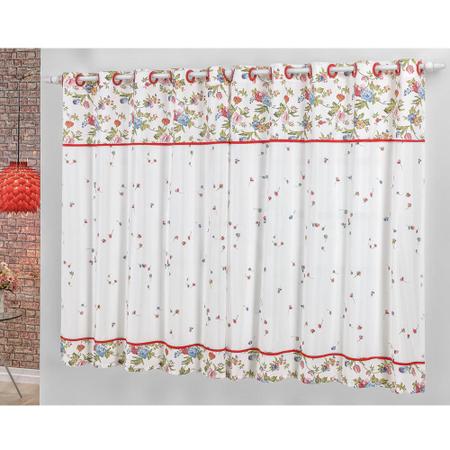 Cortina Fiorella para Quarto Branco Varão Simples 2 Metros - Bordados Ricardo Imagem de Cortina Fiorella para Quarto Branco Varão Simples 2 Metros - Bordados Ricardo