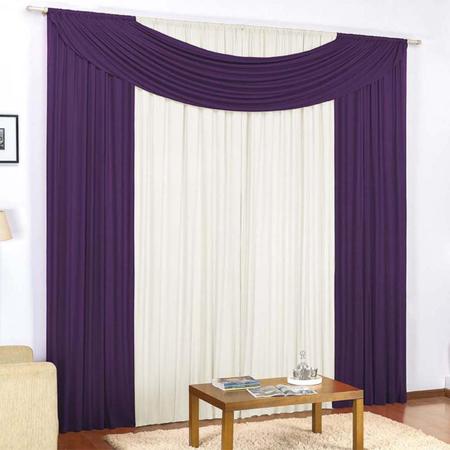 Imagem de Cortina Helena Decorativa 2,00m x 1,60m em Malha Gel com Bando - Nobreza e Qualidade para seu Lar