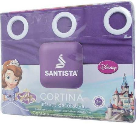 Imagem de Cortina Infantil Disney Com Forro Blackout 2,00 x 1,80 Santista