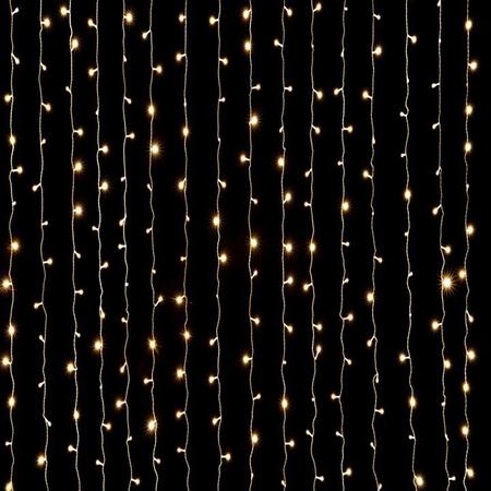 Imagem de Cortina LED Fixo Branco Quente 500 Lâmpadas 3m x 2,5m 127V - Master Christmas