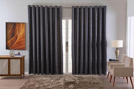 Imagem de cortina luxo jacquard quarto e sala semi blackout 6,00x2,80