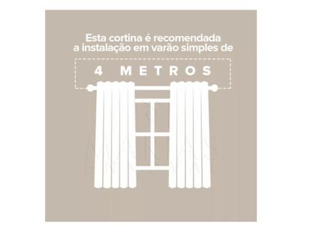 Imagem de Cortina Luxo Varão Sala 5 Metros Com Forro Microfibra