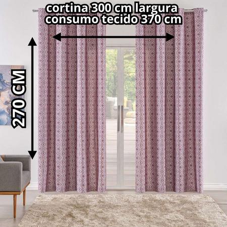 Imagem de Cortina Michigan 2 00 m X 1 80 m Para Sala Quarto Varão Tecido Jacquard para Encantar e Transformar Sua Casa com Estilo