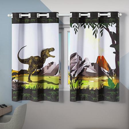 Imagem de Cortina Oxford 2 Mt Quarto Infantil Para Varão Dinossauro