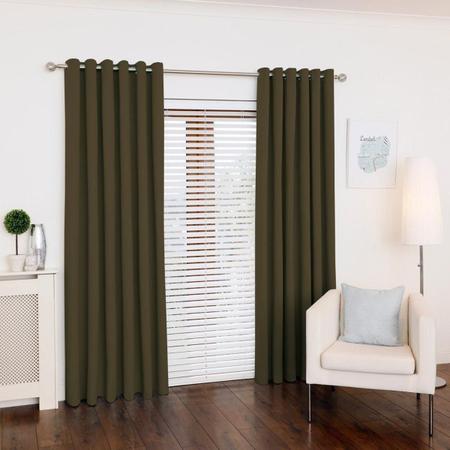 Cortina Oxford Caqui-Musgo 300X270 Sala/Quarto Fabritex Imagem de Cortina Oxford Caqui-Musgo 300X270 Sala/Quarto Fabritex