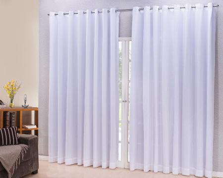 Cortina Oxford com linho 3,00x2,80 Para Trilho Duplo - Ludatex Imagem de Cortina Oxford com linho 3,00x2,80 Para Trilho Duplo