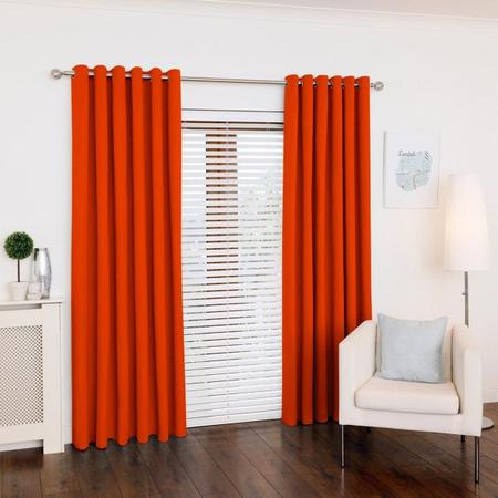 Cortina Oxford Laranja 300X270 Sala/Quarto Fabritex Imagem de Cortina Oxford Laranja 300X270 Sala/Quarto Fabritex
