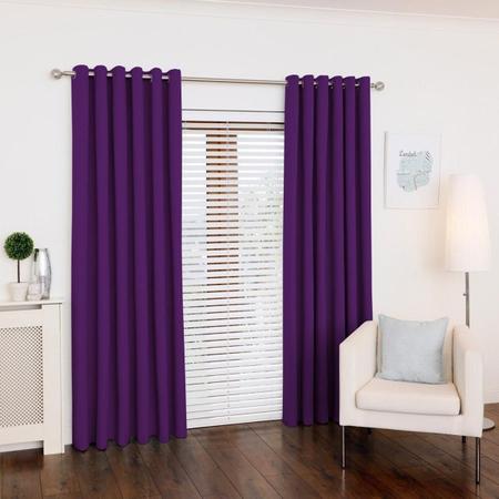 Cortina Oxford Roxa 300X270 Sala/Quarto Fabritex Imagem de Cortina Oxford Roxa 300X270 Sala/Quarto Fabritex