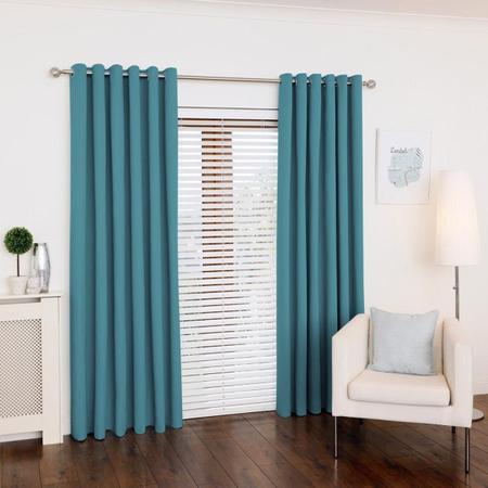 Cortina Oxford Turquesa 300X270 Sala/Quarto Fabritex Imagem de Cortina Oxford Turquesa 300X270 Sala/Quarto Fabritex