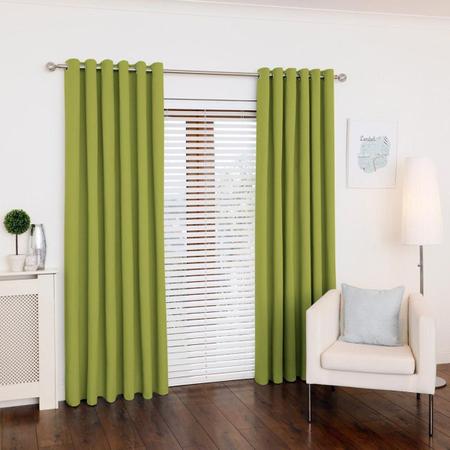 Cortina Oxford Verde-Pistache 300X270 Sala/Quarto Fabritex Imagem de Cortina Oxford Verde-Pistache 300X270 Sala/Quarto Fabritex