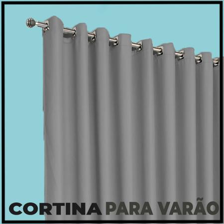 Imagem de cortina para apartamento janela 2,80 x 1,50 Turin marrom