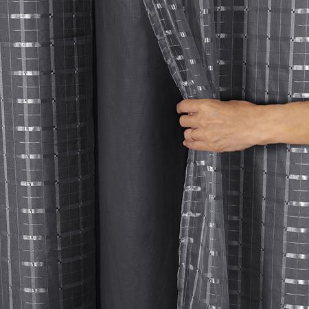 Cortina Para Janela Pequena Blackout Corta Luz Em Tecido Voil 2,00 M X 1,40 Ideal Apartamento Casa Quarto Sala - Sofisticada moda Imagem de Cortina Para Janela Pequena Blackout Corta Luz Em Tecido Voil 2,00 M X 1,40 Ideal Apartamento Casa Quarto Sala