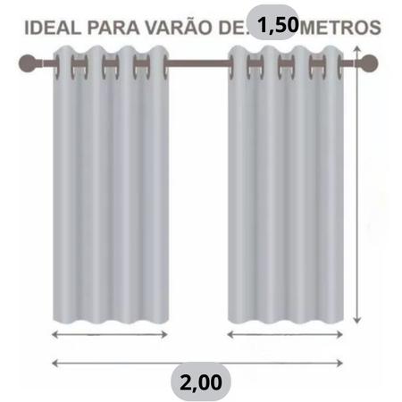 Cortina Para Janela Pequena Blackout Corta Luz Em Tecido Voil 2,00 M X 1,40 Ideal Apartamento Casa Quarto Sala - Sofisticada moda Imagem de Cortina Para Janela Pequena Blackout Corta Luz Em Tecido Voil 2,00 M X 1,40 Ideal Apartamento Casa Quarto Sala
