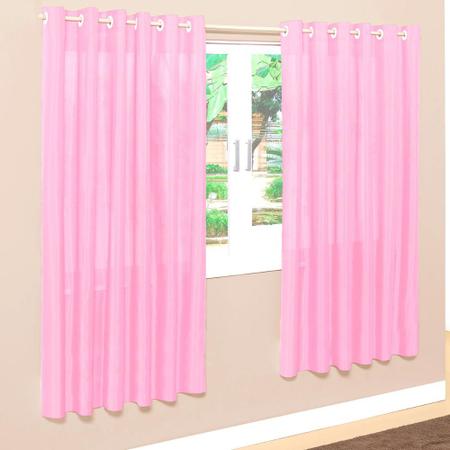 Imagem de cortina para quarto cores variadas 2,00m x 1,70m perciana p/ cozinha luxo rosa