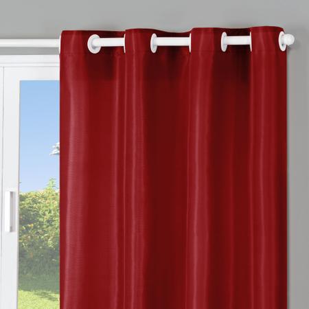 Cortina para Sala ou Quarto Jasmim Folha Única 1,40x1,40M Vermelho - Vitor Bordados Imagem de Cortina para Sala ou Quarto Jasmim Folha Única 1,40x1,40M Vermelho