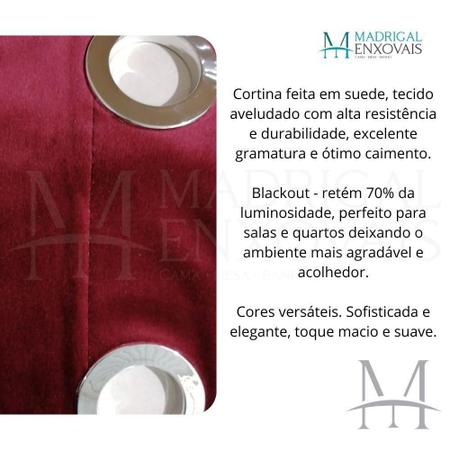 Cortina Para Sala Veludo Suede 3,00X2,50M Sultan Vinho Imagem de Cortina Para Sala Veludo Suede 3,00X2,50M Sultan Vinho