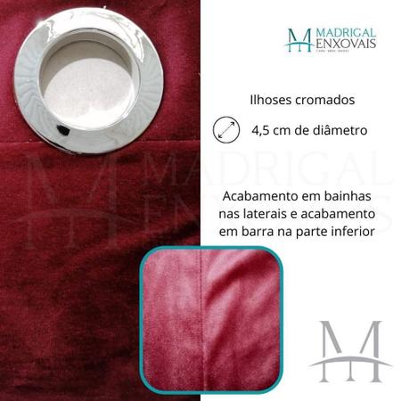 Cortina Para Sala Veludo Suede 3,00X2,50M Sultan Vinho Imagem de Cortina Para Sala Veludo Suede 3,00X2,50M Sultan Vinho
