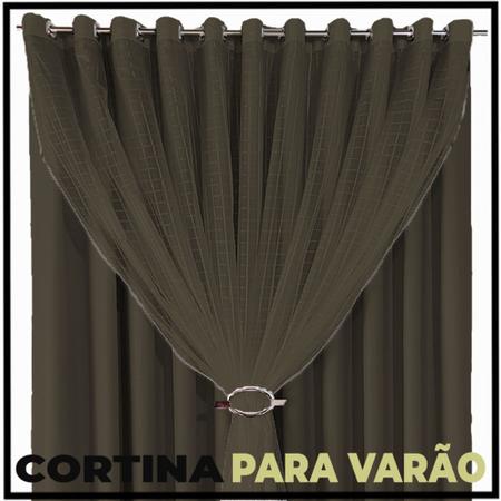 Imagem de cortina pé direito blackout Fiori 5,50 x 3,80 varão preto