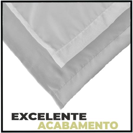 cortina pé direito Veneza 5,00 x 4,00 tecido com voal palha - Bravin Cortinas Imagem de cortina pé direito Veneza 5,00 x 4,00 tecido com voal palha