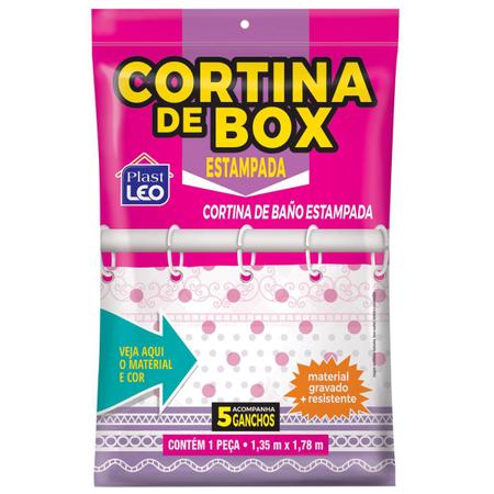 Imagem de Cortina Plástica Box Simples Com Ganchos Impermeável