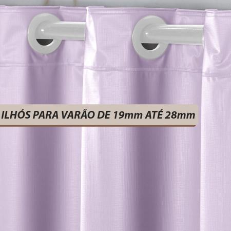 Imagem de Cortina Porta Quarto 2,80x1,90 Lilás Blackout PVC Liso