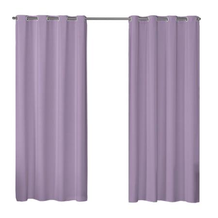 Imagem de Cortina Porta Quarto 2,80x1,90 Lilás Blackout PVC Liso