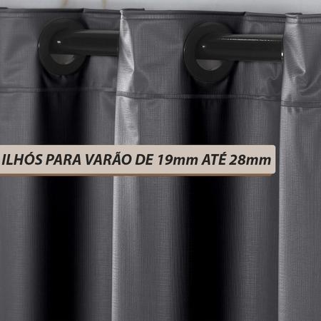 Imagem de Cortina Preta Blackout PVC 2,80 x 2,20 Janela Grande Porta De Vidro
