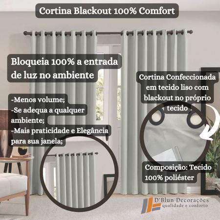 Cortina Blackout Tecido Confort 100%